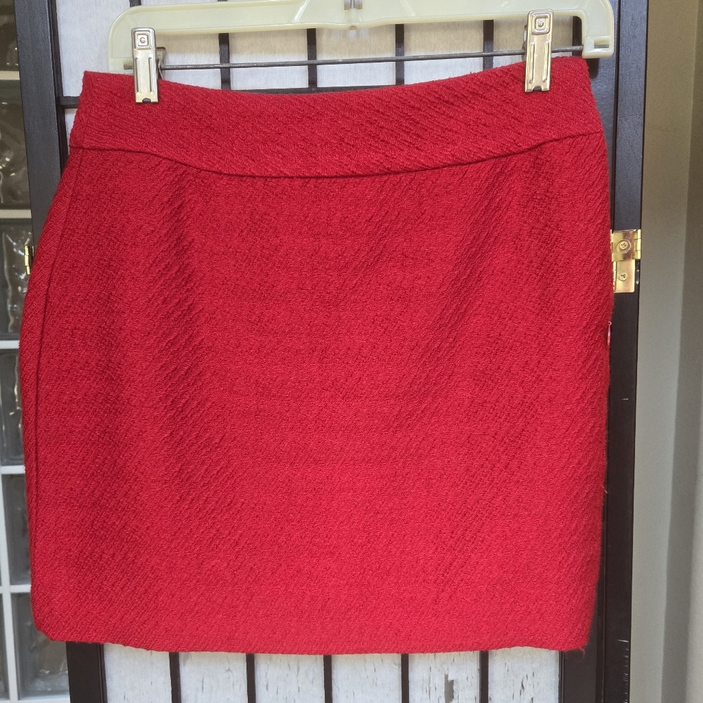 Banana Relublic Firetruck Red Miniskirt size 0 mini skirt